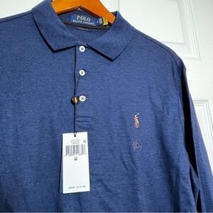 NWT Polo by Ralph Lauren Men's Classic Blue Polo Shirt Size Medium